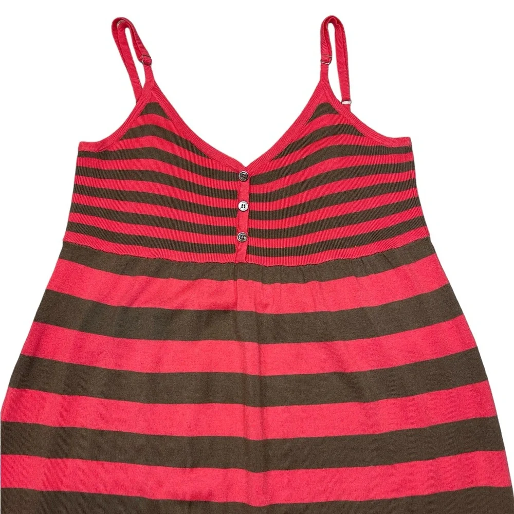 ⚡️SOLD⚡️Trina Turk Vintage Y2K Striped Slip Strappy Silk Blend Knit Dress Pink - Picture 4 of 16